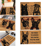 Maxbell Dog Door Mat Comfortable Decor Gift Front Door Mat for Bedroom Home Entrance 2 Dogs