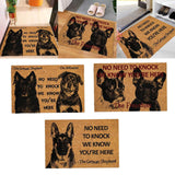 Maxbell Dog Door Mat Comfortable Decor Gift Front Door Mat for Bedroom Home Entrance 2 Dogs