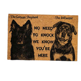 Maxbell Dog Door Mat Comfortable Decor Gift Front Door Mat for Bedroom Home Entrance 2 Dogs