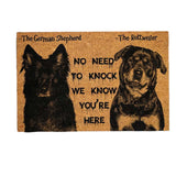 Maxbell Dog Door Mat Comfortable Decor Gift Front Door Mat for Bedroom Home Entrance 2 Dogs