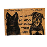 Maxbell Dog Door Mat Comfortable Decor Gift Front Door Mat for Bedroom Home Entrance 2 Dogs