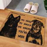 Maxbell Dog Door Mat Comfortable Decor Gift Front Door Mat for Bedroom Home Entrance 2 Dogs