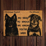 Maxbell Dog Door Mat Comfortable Decor Gift Front Door Mat for Bedroom Home Entrance 2 Dogs
