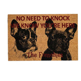 Maxbell Dog Door Mat Comfortable Decor Gift Front Door Mat for Bedroom Home Entrance French Bulldog