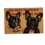 Maxbell Dog Door Mat Comfortable Decor Gift Front Door Mat for Bedroom Home Entrance French Bulldog