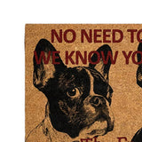 Maxbell Dog Door Mat Comfortable Decor Gift Front Door Mat for Bedroom Home Entrance French Bulldog