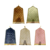 Maxbell Prayer Carpet Mat Soft Floor Rug Thick Ramadan Gifts Muslim Prayer Rug Thick brown