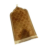 Maxbell Prayer Carpet Mat Soft Floor Rug Thick Ramadan Gifts Muslim Prayer Rug Thick brown