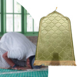 Maxbell Prayer Carpet Mat Soft Floor Rug Thick Ramadan Gifts Muslim Prayer Rug Thick light yellow