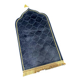 Maxbell Prayer Carpet Mat Soft Floor Rug Thick Ramadan Gifts Muslim Prayer Rug Thick blue