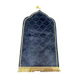 Maxbell Prayer Carpet Mat Soft Floor Rug Thick Ramadan Gifts Muslim Prayer Rug Thick blue