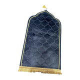 Maxbell Prayer Carpet Mat Soft Floor Rug Thick Ramadan Gifts Muslim Prayer Rug Thick blue