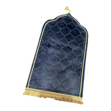 Maxbell Prayer Carpet Mat Soft Floor Rug Thick Ramadan Gifts Muslim Prayer Rug Thick blue
