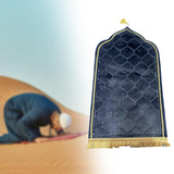 Maxbell Prayer Carpet Mat Soft Floor Rug Thick Ramadan Gifts Muslim Prayer Rug Thick blue