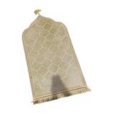 Maxbell Prayer Carpet Mat Soft Floor Rug Thick Ramadan Gifts Muslim Prayer Rug Thick Khaki