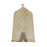 Maxbell Prayer Carpet Mat Soft Floor Rug Thick Ramadan Gifts Muslim Prayer Rug Thick Khaki