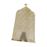 Maxbell Prayer Carpet Mat Soft Floor Rug Thick Ramadan Gifts Muslim Prayer Rug Thick Khaki