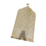Maxbell Prayer Carpet Mat Soft Floor Rug Thick Ramadan Gifts Muslim Prayer Rug Thick Khaki