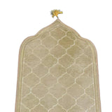 Maxbell Prayer Carpet Mat Soft Floor Rug Thick Ramadan Gifts Muslim Prayer Rug Thick Khaki