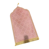 Maxbell Prayer Carpet Mat Soft Floor Rug Thick Ramadan Gifts Muslim Prayer Rug Thick Pink