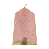 Maxbell Prayer Carpet Mat Soft Floor Rug Thick Ramadan Gifts Muslim Prayer Rug Thick Pink