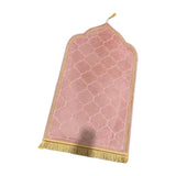 Maxbell Prayer Carpet Mat Soft Floor Rug Thick Ramadan Gifts Muslim Prayer Rug Thick Pink