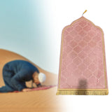 Maxbell Prayer Carpet Mat Soft Floor Rug Thick Ramadan Gifts Muslim Prayer Rug Thick Pink