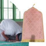 Maxbell Prayer Carpet Mat Soft Floor Rug Thick Ramadan Gifts Muslim Prayer Rug Thick Pink