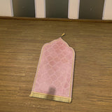 Maxbell Prayer Carpet Mat Soft Floor Rug Thick Ramadan Gifts Muslim Prayer Rug Thick Pink