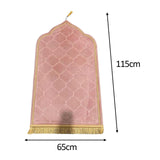 Maxbell Prayer Carpet Mat Soft Floor Rug Thick Ramadan Gifts Muslim Prayer Rug Thick Pink