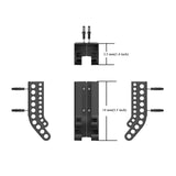 Maxbell Battery Case Durable Wall Mount Battery Organizer for Stores Garage Workshop Black