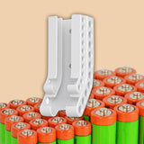 Maxbell Battery Case Durable Wall Mount Battery Organizer for Stores Garage Workshop White