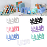 Maxbell Acrylic Bookends Space Saving Book Stand for Countertop Bookshelf Study Room White