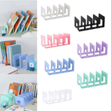 Maxbell Acrylic Bookends Space Saving Book Stand for Countertop Bookshelf Study Room White