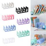 Maxbell Acrylic Bookends Space Saving Book Stand for Countertop Bookshelf Study Room White