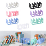 Maxbell Acrylic Bookends Space Saving Book Stand for Countertop Bookshelf Study Room White