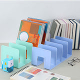 Maxbell Acrylic Bookends Space Saving Book Stand for Countertop Bookshelf Study Room White