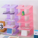 Maxbell Acrylic Bookends Space Saving Book Stand for Countertop Bookshelf Study Room White