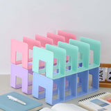 Maxbell Acrylic Bookends Space Saving Book Stand for Countertop Bookshelf Study Room White