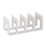 Maxbell Acrylic Bookends Space Saving Book Stand for Countertop Bookshelf Study Room White