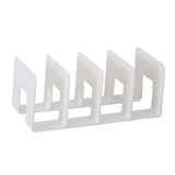 Maxbell Acrylic Bookends Space Saving Book Stand for Countertop Bookshelf Study Room White