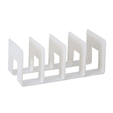 Maxbell Acrylic Bookends Space Saving Book Stand for Countertop Bookshelf Study Room White