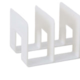 Maxbell Acrylic Bookends Space Saving Book Stand for Countertop Bookshelf Study Room White