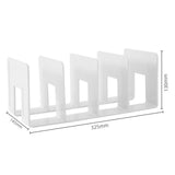 Maxbell Acrylic Bookends Space Saving Book Stand for Countertop Bookshelf Study Room White
