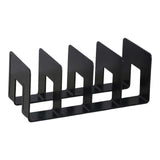 Maxbell Acrylic Bookends Space Saving Book Stand for Countertop Bookshelf Study Room Black