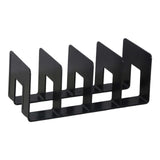 Maxbell Acrylic Bookends Space Saving Book Stand for Countertop Bookshelf Study Room Black