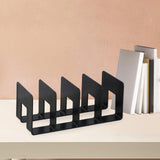 Maxbell Acrylic Bookends Space Saving Book Stand for Countertop Bookshelf Study Room Black