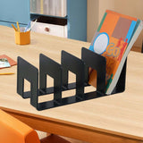 Maxbell Acrylic Bookends Space Saving Book Stand for Countertop Bookshelf Study Room Black