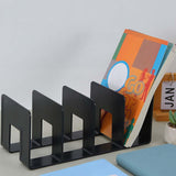 Maxbell Acrylic Bookends Space Saving Book Stand for Countertop Bookshelf Study Room Black