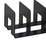 Maxbell Acrylic Bookends Space Saving Book Stand for Countertop Bookshelf Study Room Black